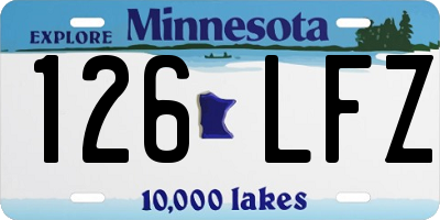 MN license plate 126LFZ