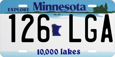 MN license plate 126LGA