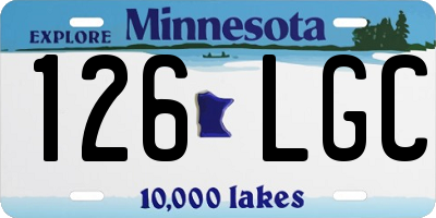 MN license plate 126LGC