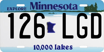 MN license plate 126LGD