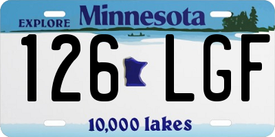 MN license plate 126LGF