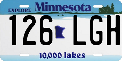 MN license plate 126LGH