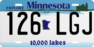 MN license plate 126LGJ