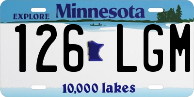 MN license plate 126LGM