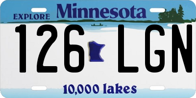 MN license plate 126LGN