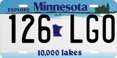 MN license plate 126LGO