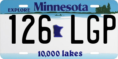 MN license plate 126LGP