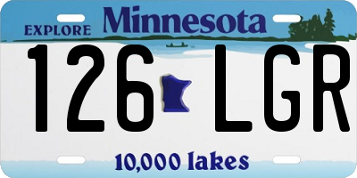 MN license plate 126LGR
