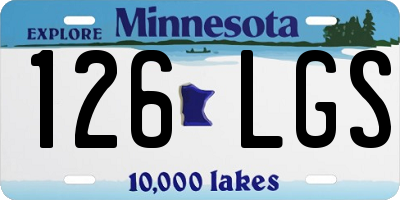 MN license plate 126LGS