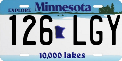 MN license plate 126LGY