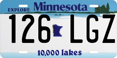 MN license plate 126LGZ
