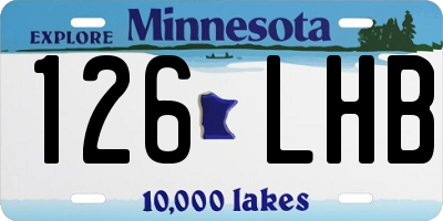 MN license plate 126LHB