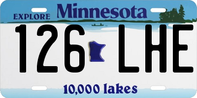 MN license plate 126LHE