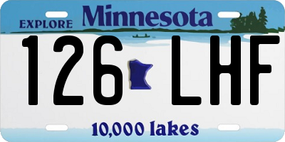 MN license plate 126LHF