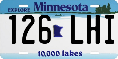 MN license plate 126LHI