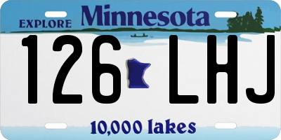 MN license plate 126LHJ