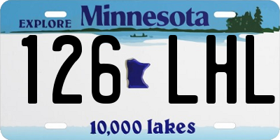 MN license plate 126LHL