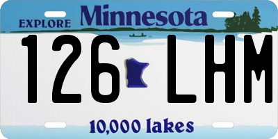 MN license plate 126LHM