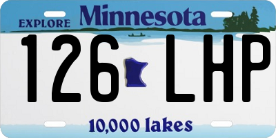 MN license plate 126LHP