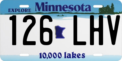 MN license plate 126LHV