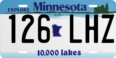 MN license plate 126LHZ