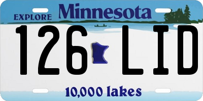 MN license plate 126LID