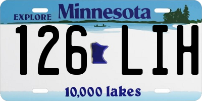 MN license plate 126LIH