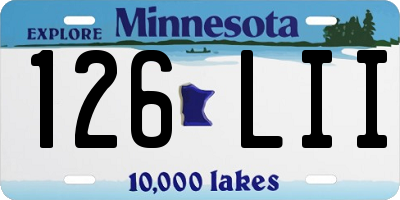 MN license plate 126LII