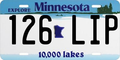 MN license plate 126LIP