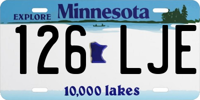 MN license plate 126LJE