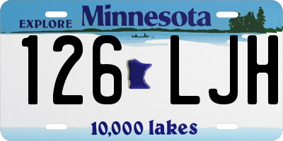 MN license plate 126LJH