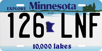 MN license plate 126LNF