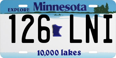 MN license plate 126LNI