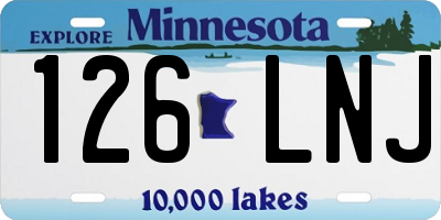 MN license plate 126LNJ
