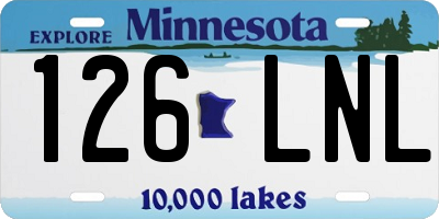 MN license plate 126LNL
