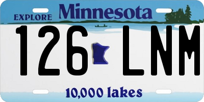 MN license plate 126LNM