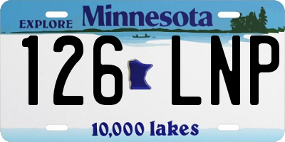 MN license plate 126LNP