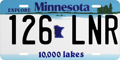MN license plate 126LNR
