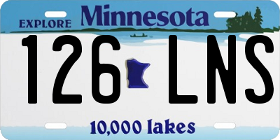 MN license plate 126LNS