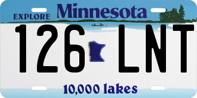 MN license plate 126LNT