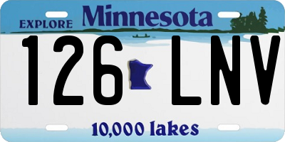MN license plate 126LNV