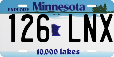 MN license plate 126LNX