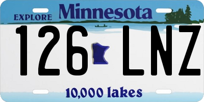 MN license plate 126LNZ