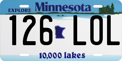MN license plate 126LOL