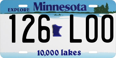 MN license plate 126LOO
