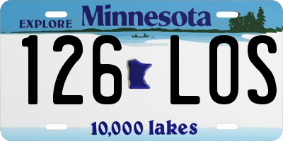 MN license plate 126LOS