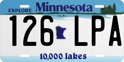 MN license plate 126LPA