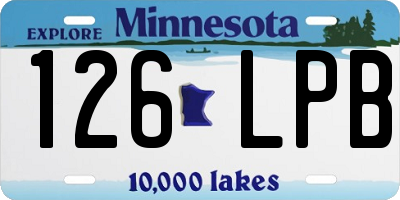 MN license plate 126LPB