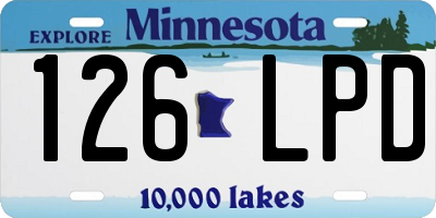 MN license plate 126LPD