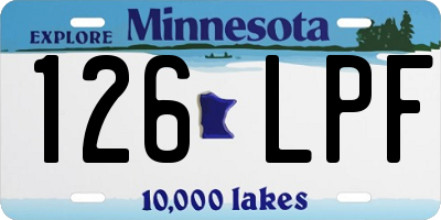 MN license plate 126LPF